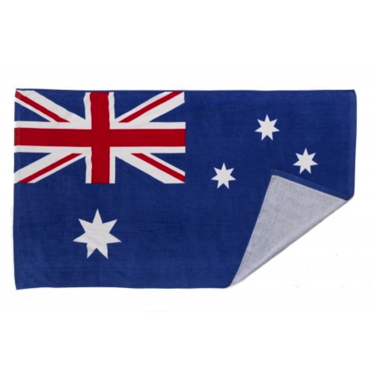 Folded Australian Flag Beach Towel fom Blue Swimmer Towels