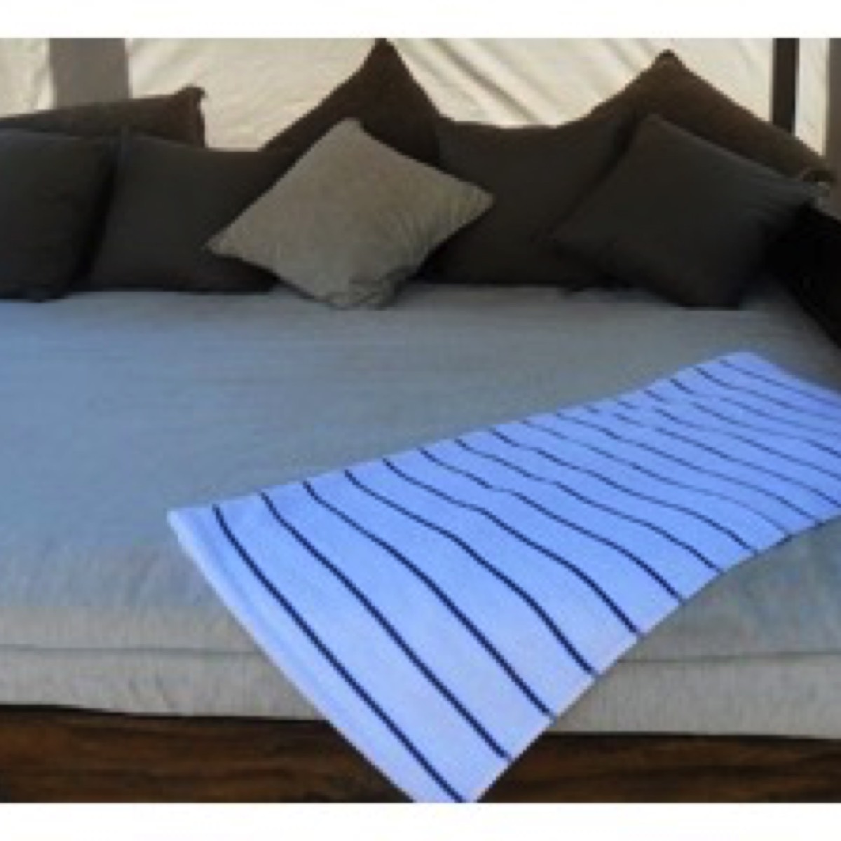 Pin Striped Beach Towels from Blue Swimmer Towels