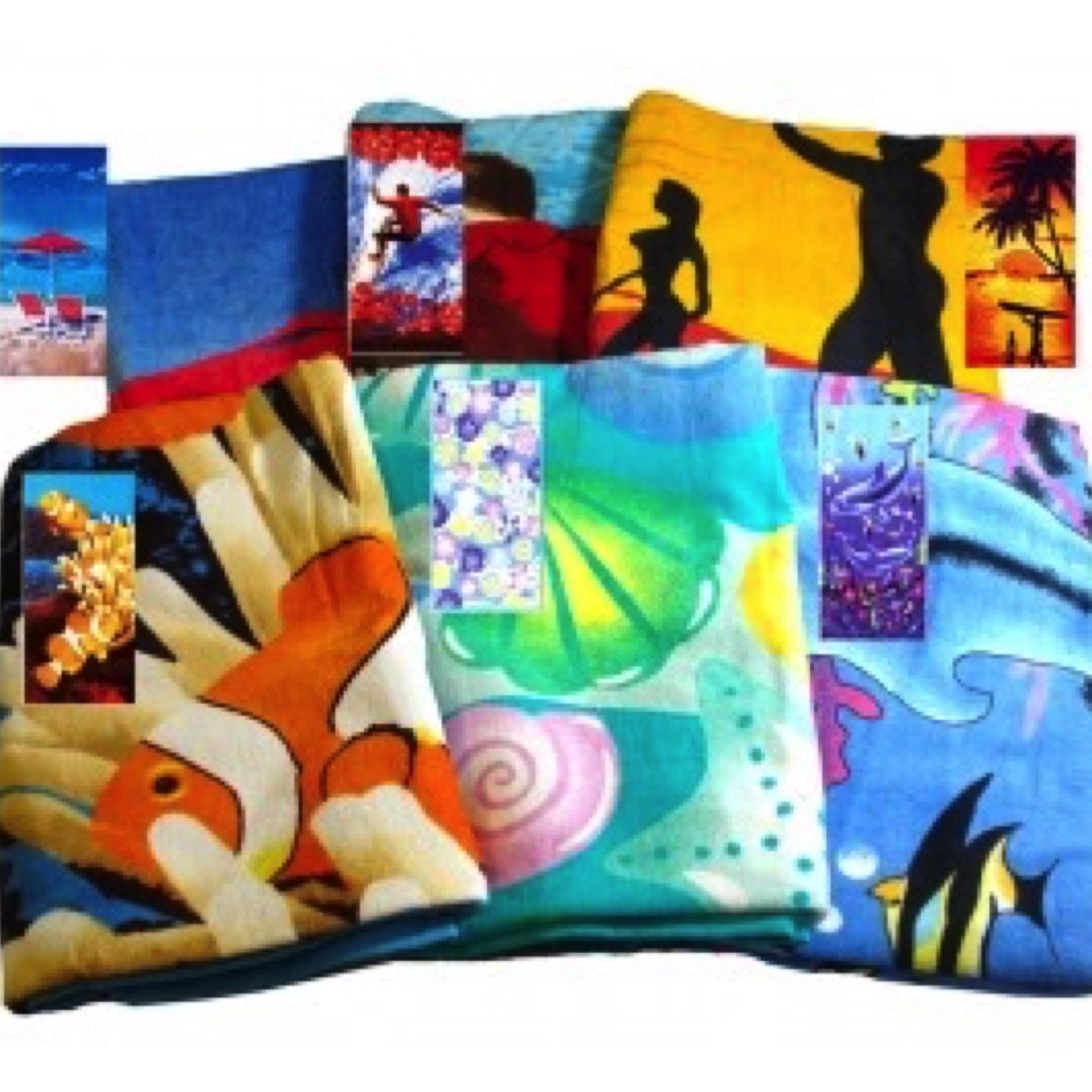 Velour Printed Beach Towels from Blue Swimmer Towels