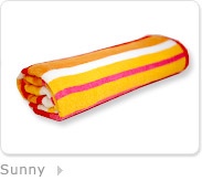 Sunny large striped beach towel