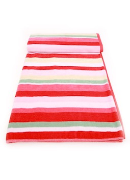 Flaming Large Striped Beach Towel