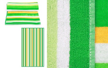 Seagrass Large Striped Beach Towel detail