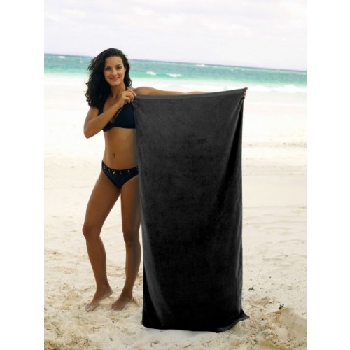 Black Signature Beach Towel