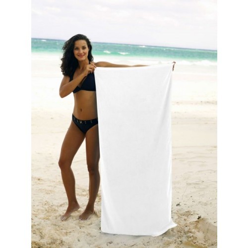 White Signature Beach Towel