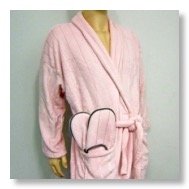 Pink Microfibre Robe with Slippers