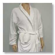 White Microfibre Robe with Slippers